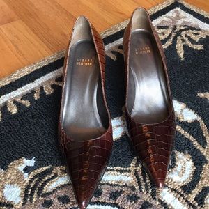 Stewart Weitzman Brown leather Skin Shoes Sz 9